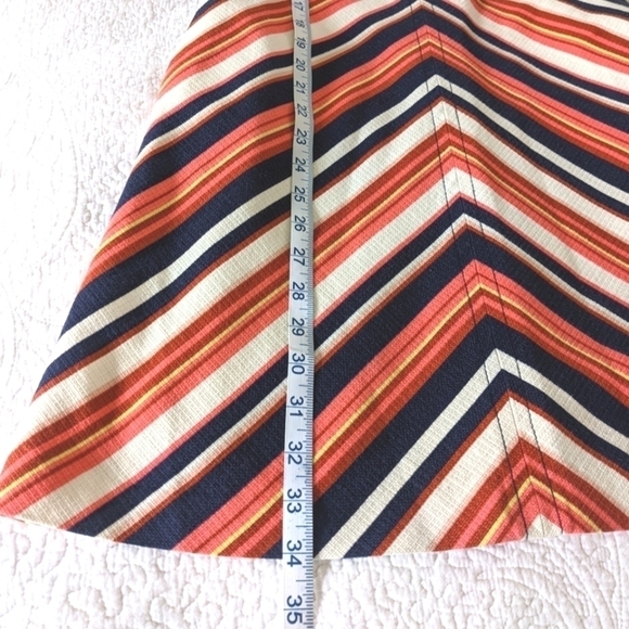TRINA Turk Bright Chevron Cotton Sheath Midi Dress 4 - Picture 14 of 17